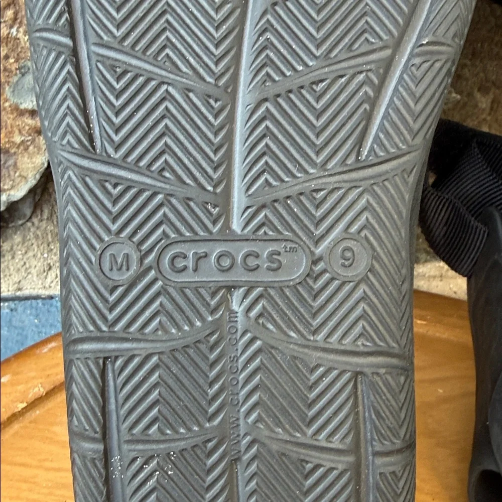 Crocs Black Sport Sandals Adjustable Straps Comfort Size 9 M/ 11 W